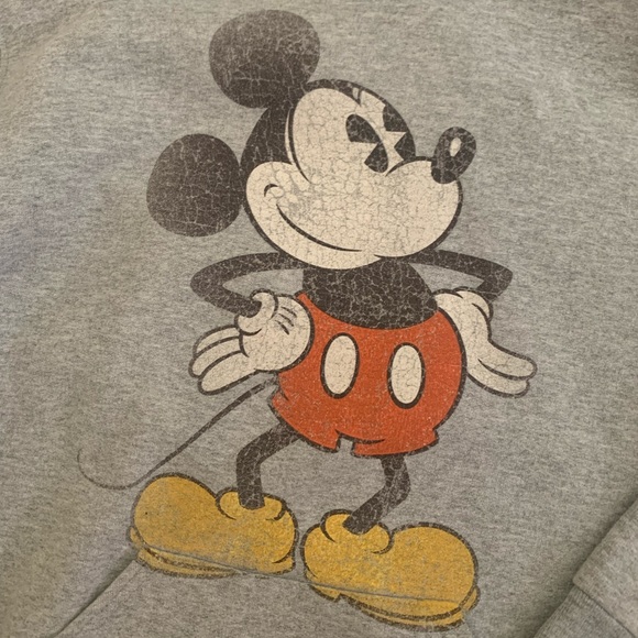 Disney Park Gray Mickey Mouse Kids Hoodie - Picture 2 of 7